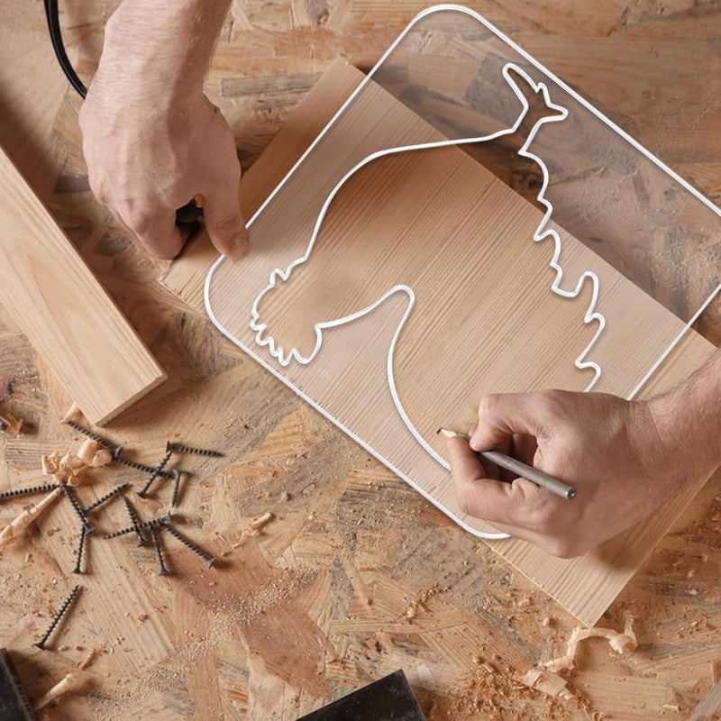 beinkmake Rooster Template Acrylic Clear Valet Tray Router Template for Woodworking Drawing Inlay Templates Board Handicraft Decorative Templates - Image 3
